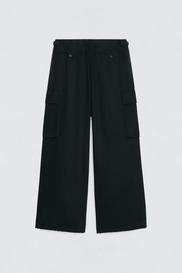 RELAXED FIT CARGO SUIT TROUSERS SOSHIOTSUKI X ZARA - Black by Zara - Image 3