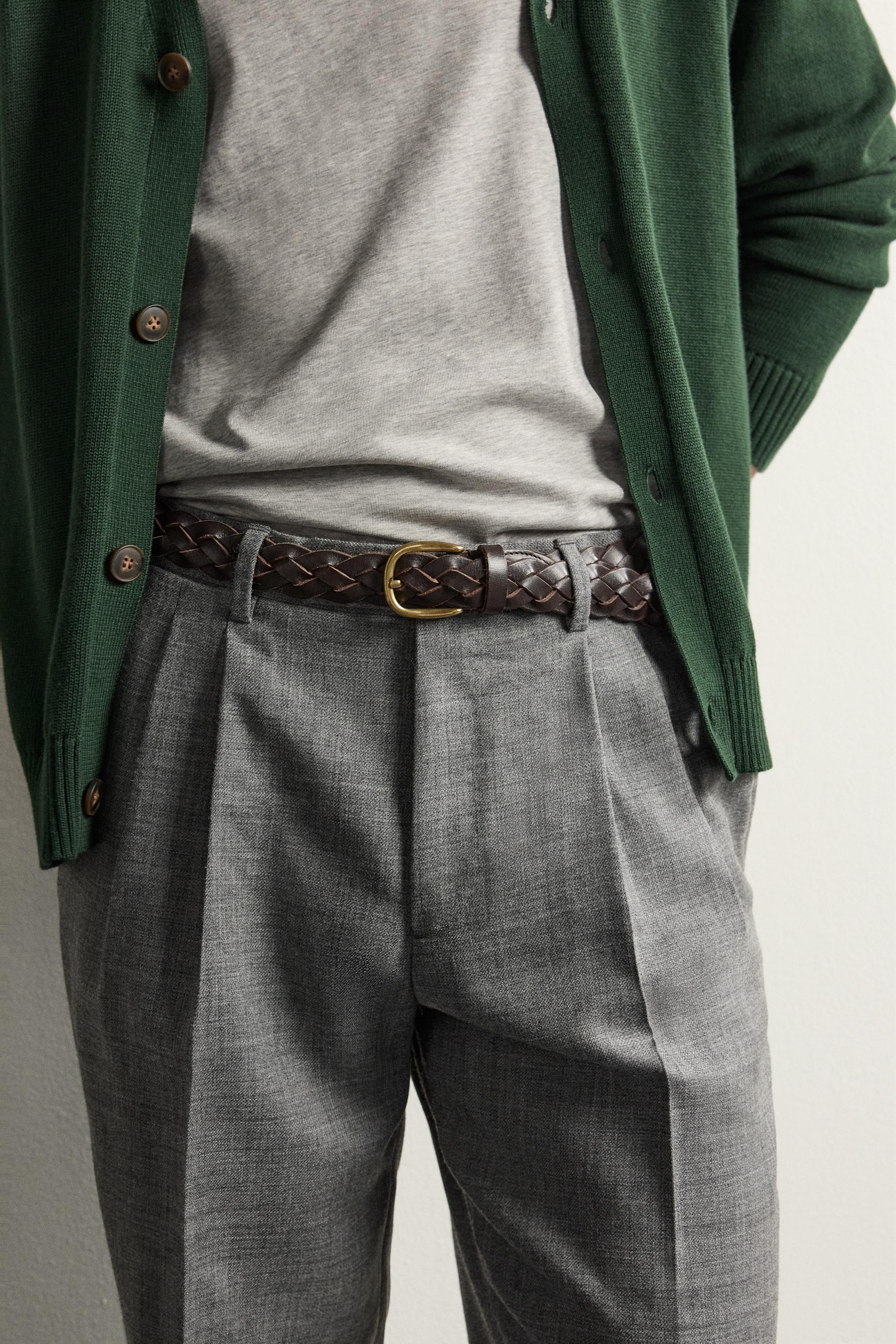 Мужские брюки Zara 100% WOOL PLEATED PANTS — фото 6