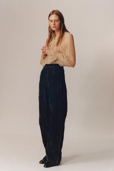 Zara LIMITED EDITION FRAYED JEANS - Blue / Indigo