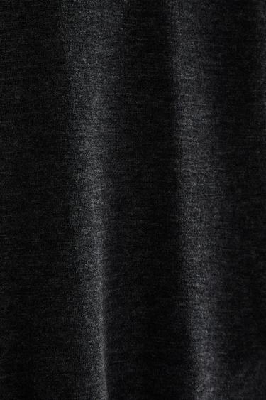 PULL COL MONTANT LAINE ET SOIE - Gris de Zara - Image 3