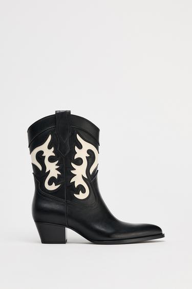 COMBINED COWBOY ANKLE BOOTS - Multicoloured by Zara - Image 0