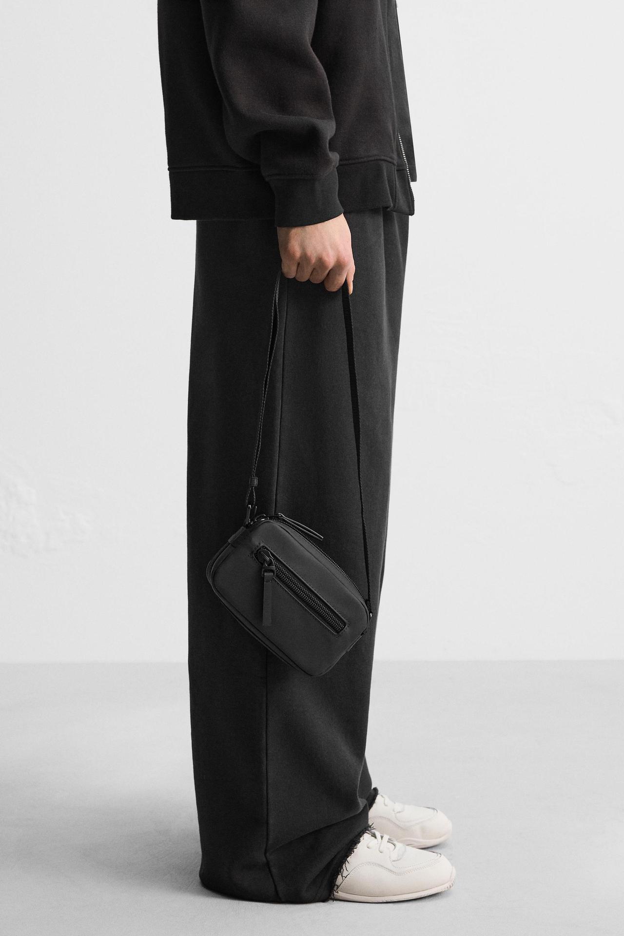RUBBERISED CROSSBODY BAG