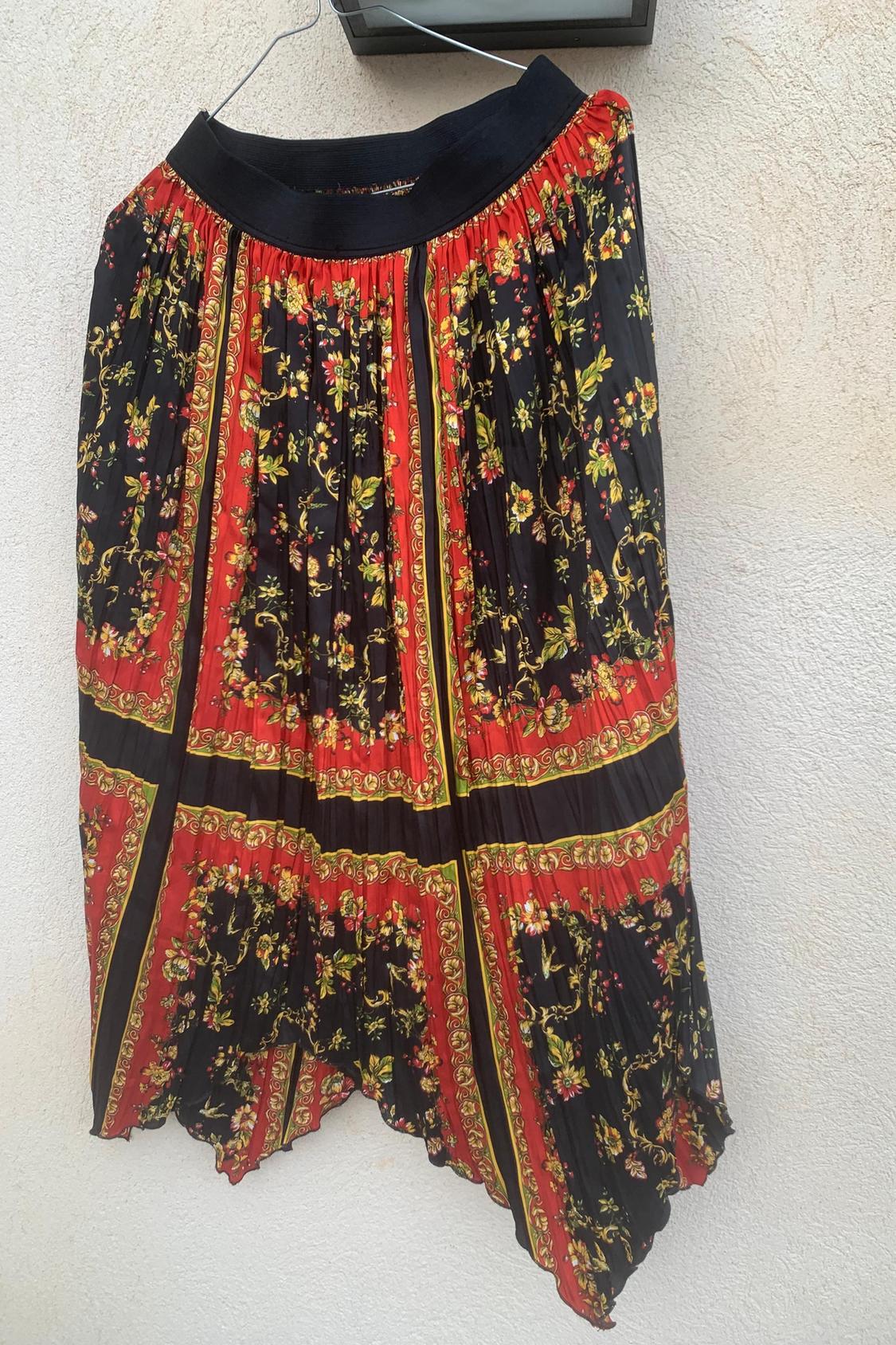 PRINTED PLEATED-EFFECT SKIRT - Image 3