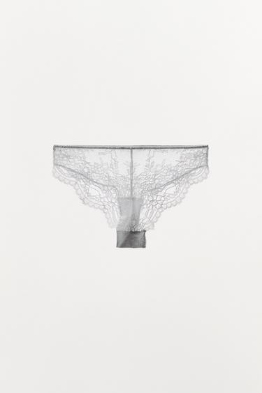 CULOTTE EN DENTELLE - Bleu clair de Zara - Image 4