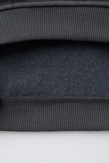 COLOUR BLOCK ZIP-UP SWEATSHIRT - Maroon Grey by Zara - Image 3