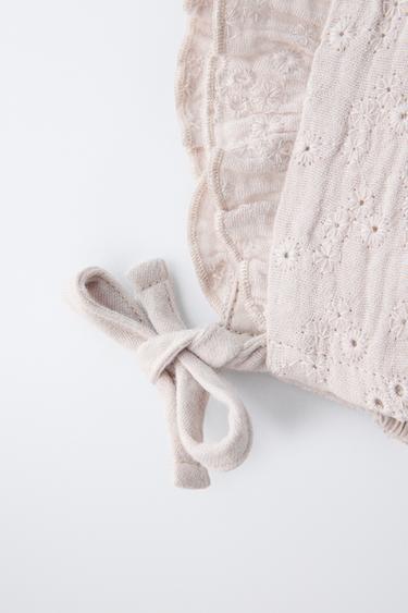 EMBROIDERED BONNET - Ice by Zara - Image 1