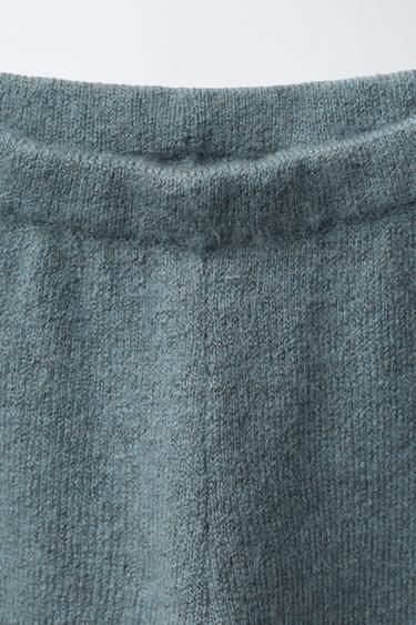 PANTALON JOGGING EN MAILLE - Bleu / Gris de Zara - Image 2