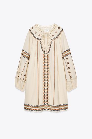 ROBE BRODÉE ZW COLLECTION - Multicolore de Zara - Image 5