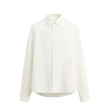 Zara RELAXED FIT 100% HEMP SHIRT - Oyster-white