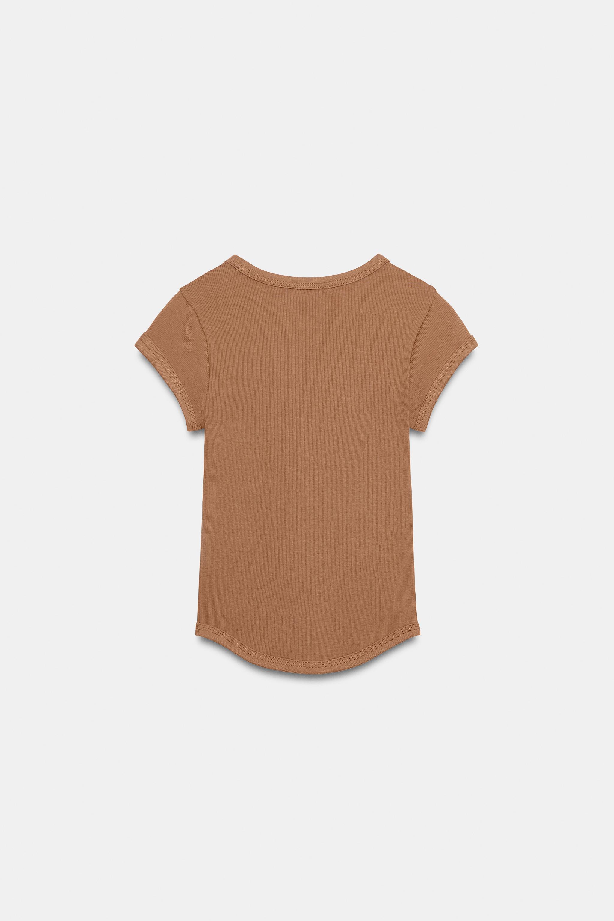 RIBBED SHORT SLEEVE T-SHIRT