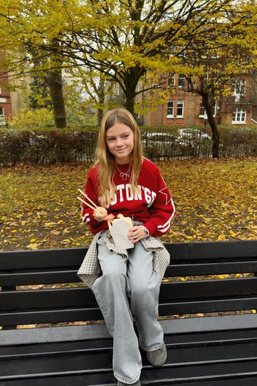 VARSITY-SWEATSHIRT - rød fra Zara