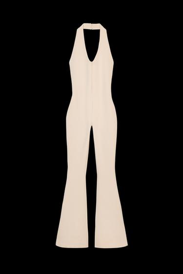 LANGER NECKHOLDER-OVERALL MIT INTERLOCK - Steingrau von Zara