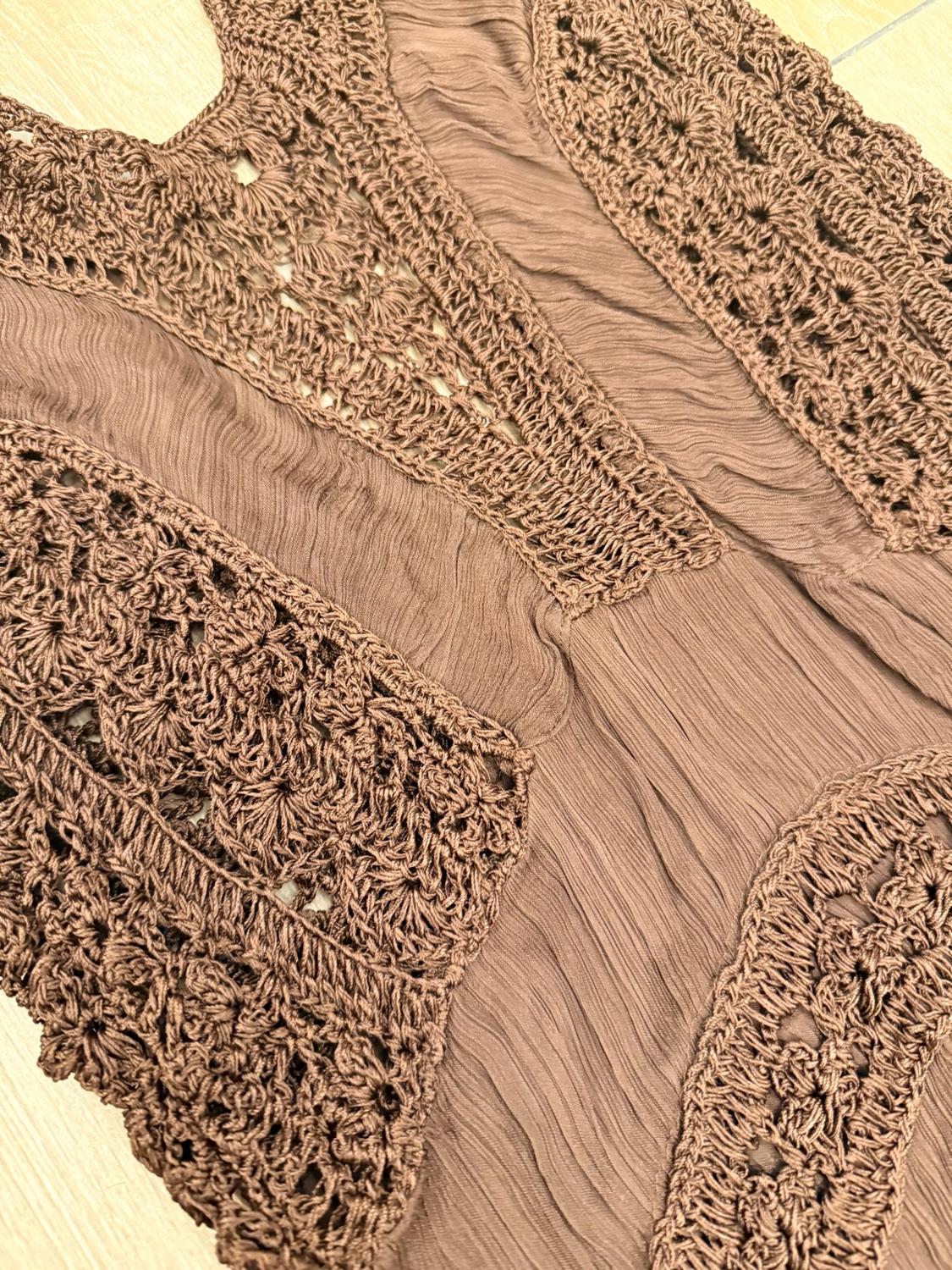 ZW COLLECTION COMBINED CROCHET DRESS - Image 5