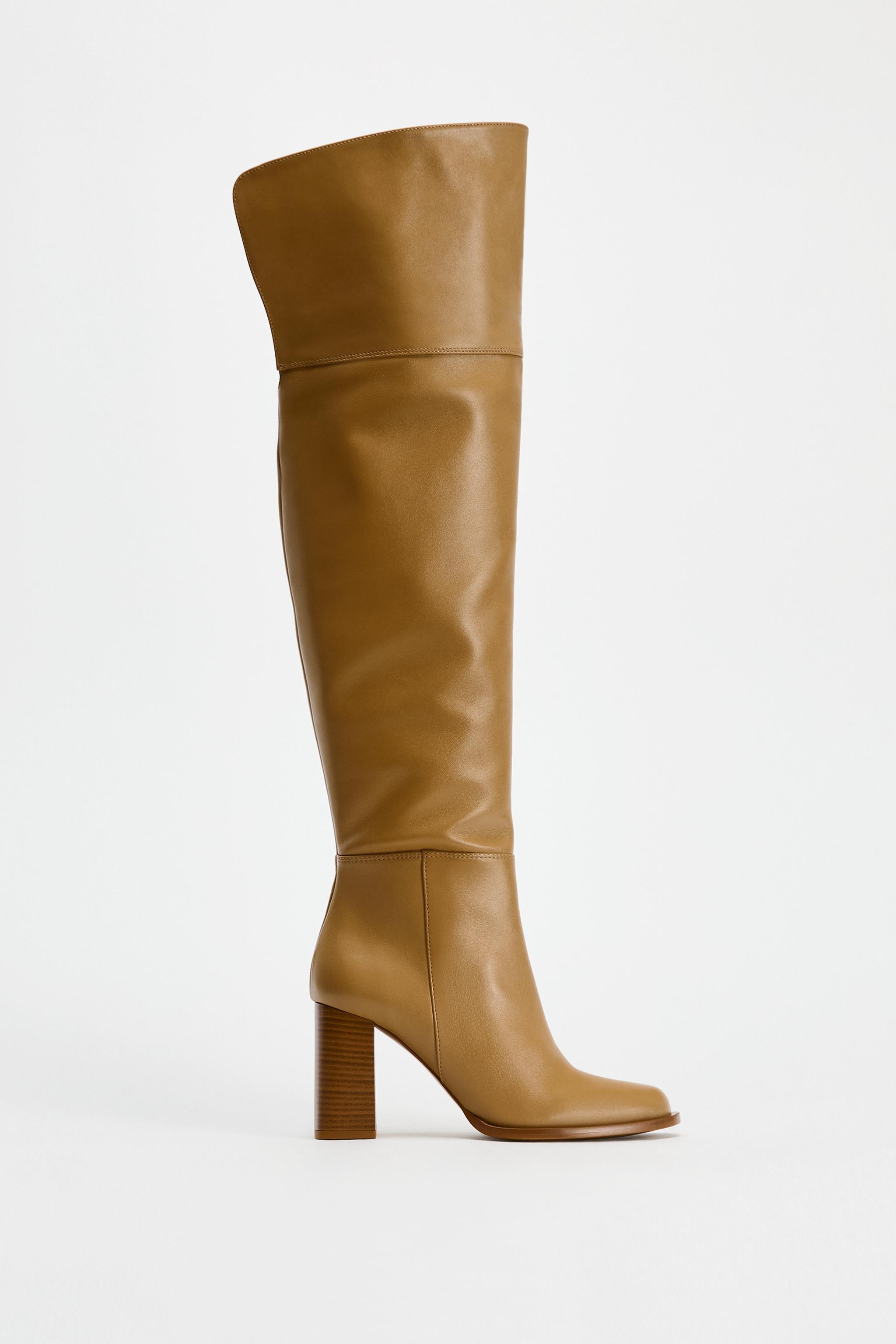 Boots over the knee zara hotsell