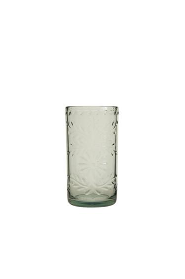FLORAL ACRYLIC SOFT DRINK TUMBLER - Green / Blue by Zara