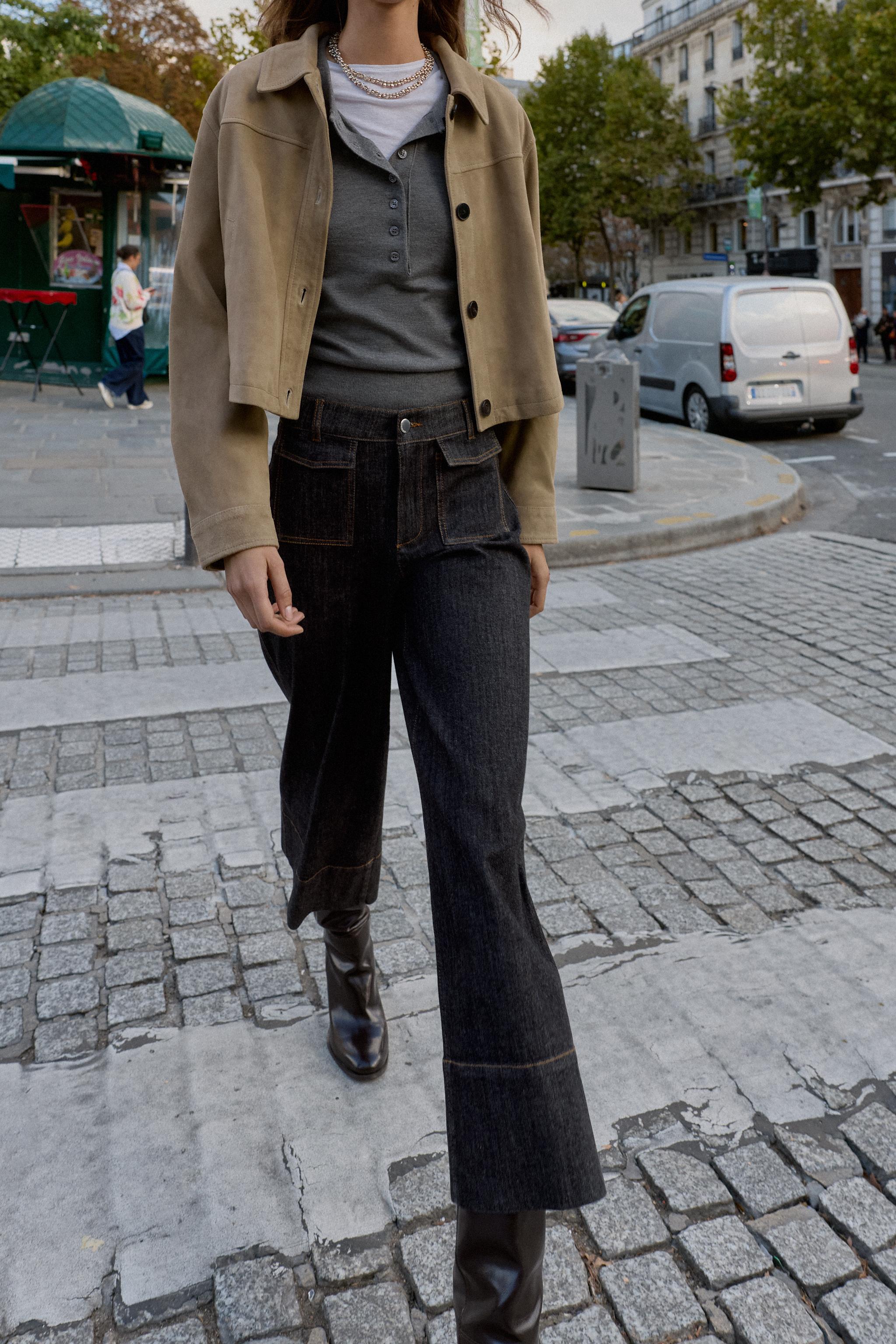 Z1975 MID-RISE CULOTTE JEANS WITH FLAP POCKETS