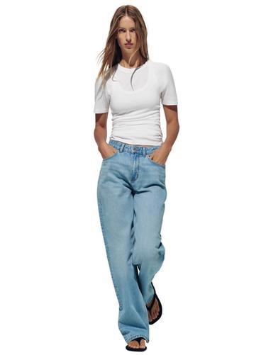 JEAN Z.03 DROIT TAILLE HAUTE COUPE LONGUE - Bleu clair de Zara