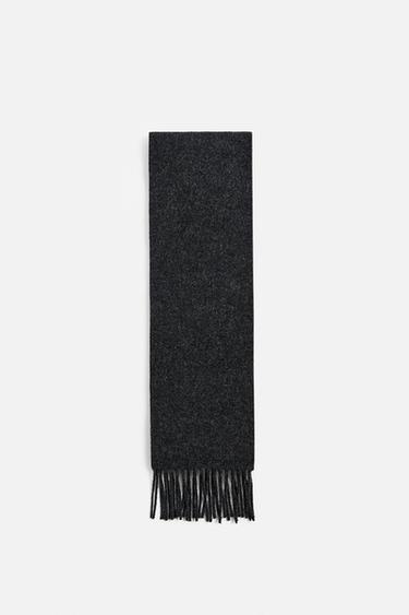 BUFANDA 100% LANA - Gris vigoré de Zara
