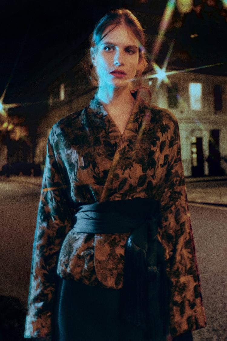 Chaqueta acolchada jacquard