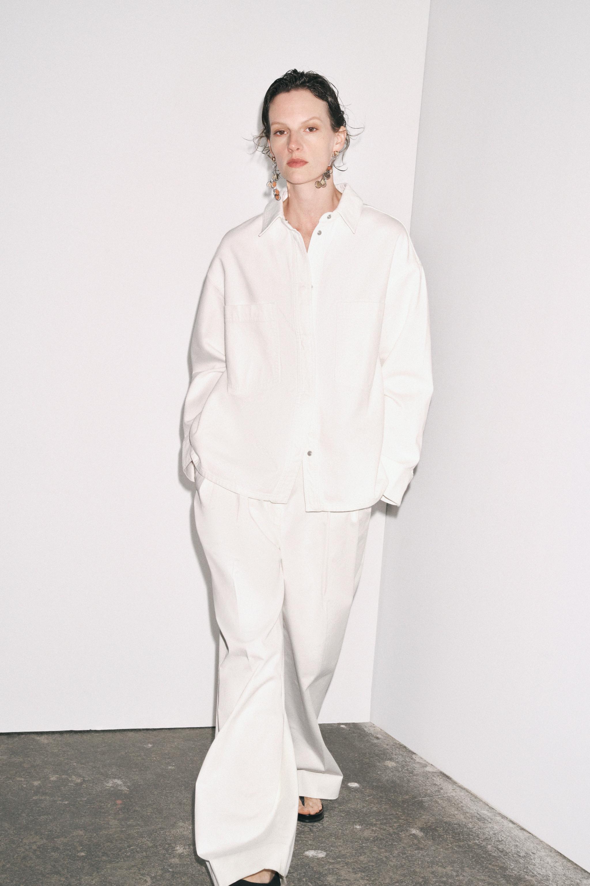 ZW COLLECTION POCKET OVERSHIRT - Oyster-white | ZARA United