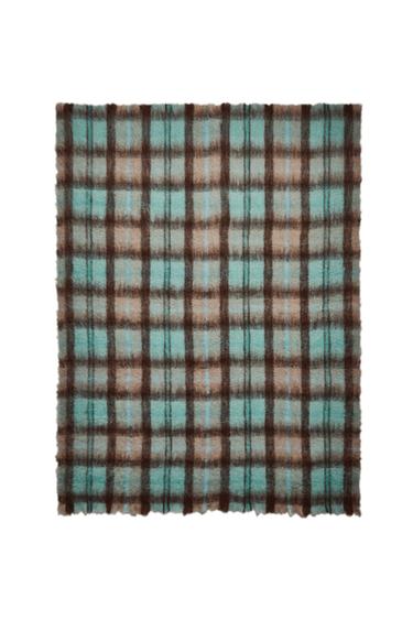 MANTA COM LÃ - Azul-médio da Zara