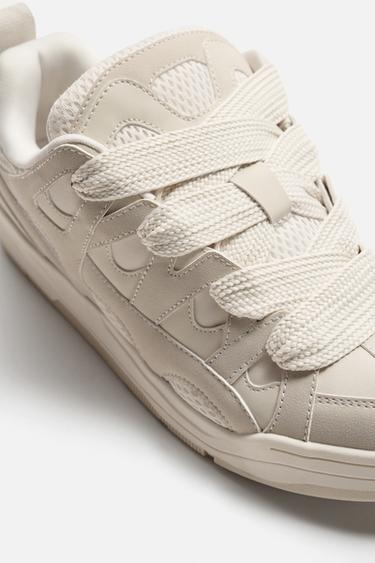 TENNIS À LACETS MAXI - Beige de Zara - Image 4