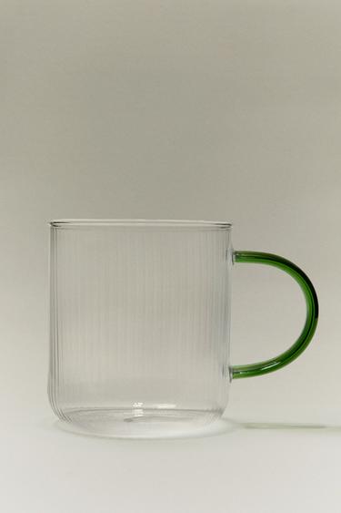 BOROSILICATE GLASS MUG - Green by Zara