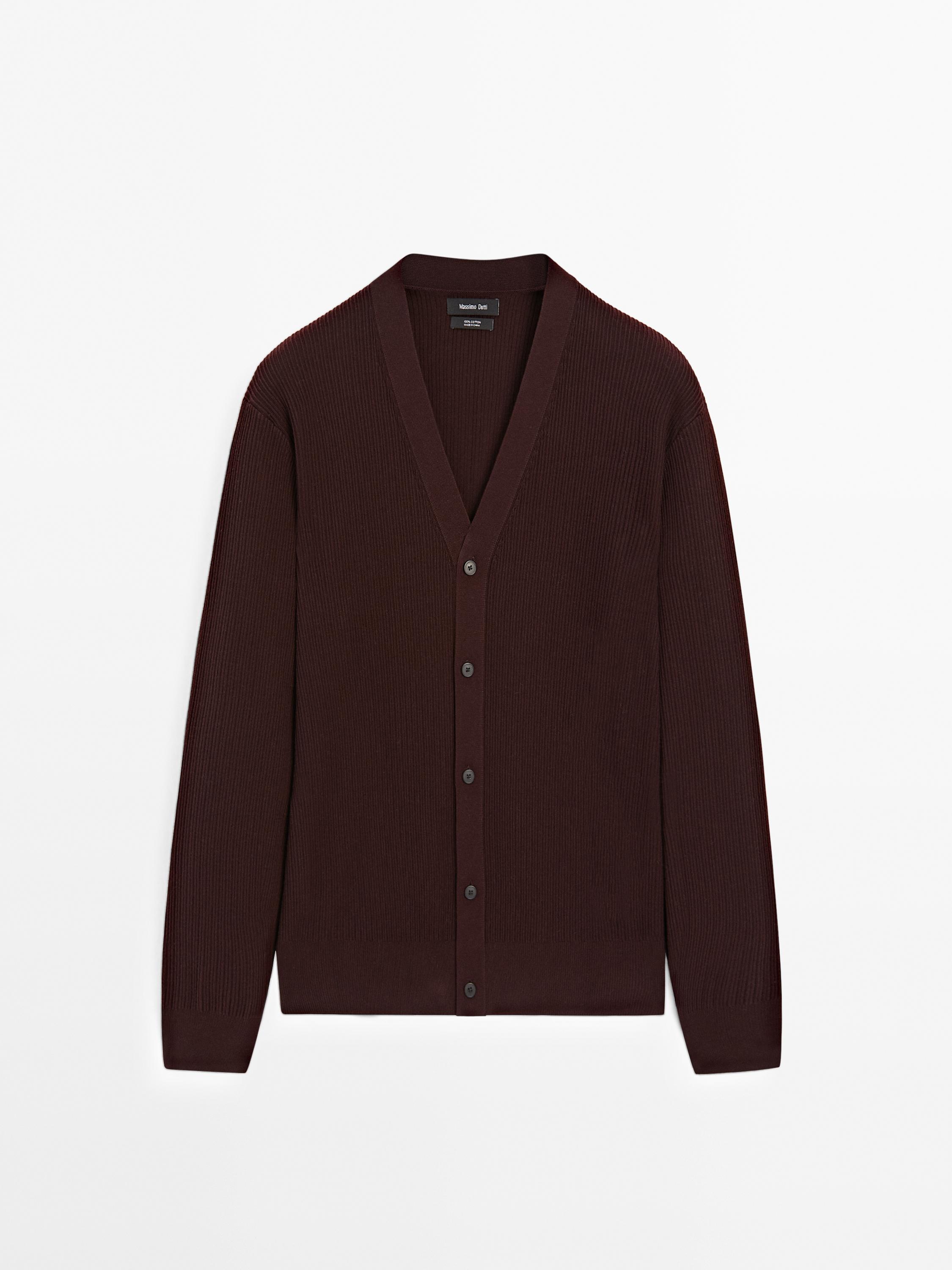 Cardigan texturé 100 % coton