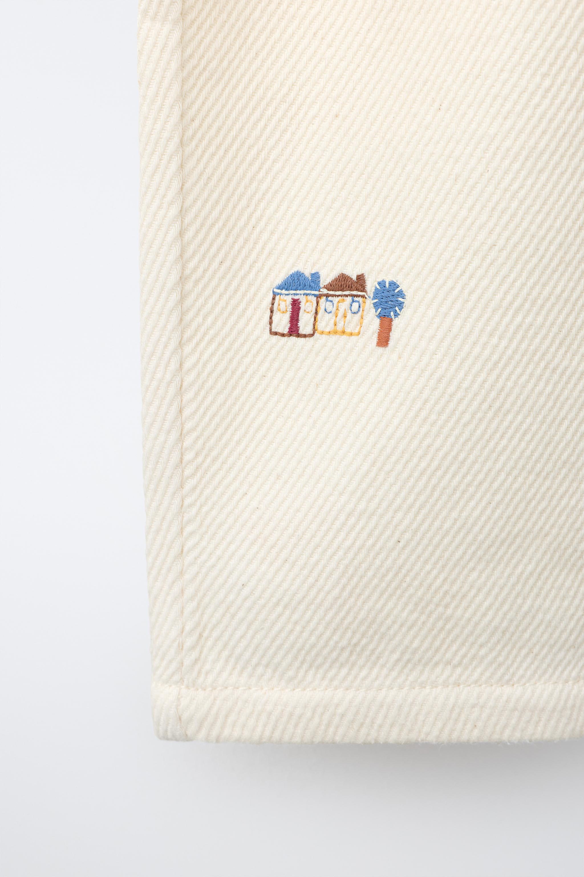 COZY EMBROIDERED BAGGY PANTS
