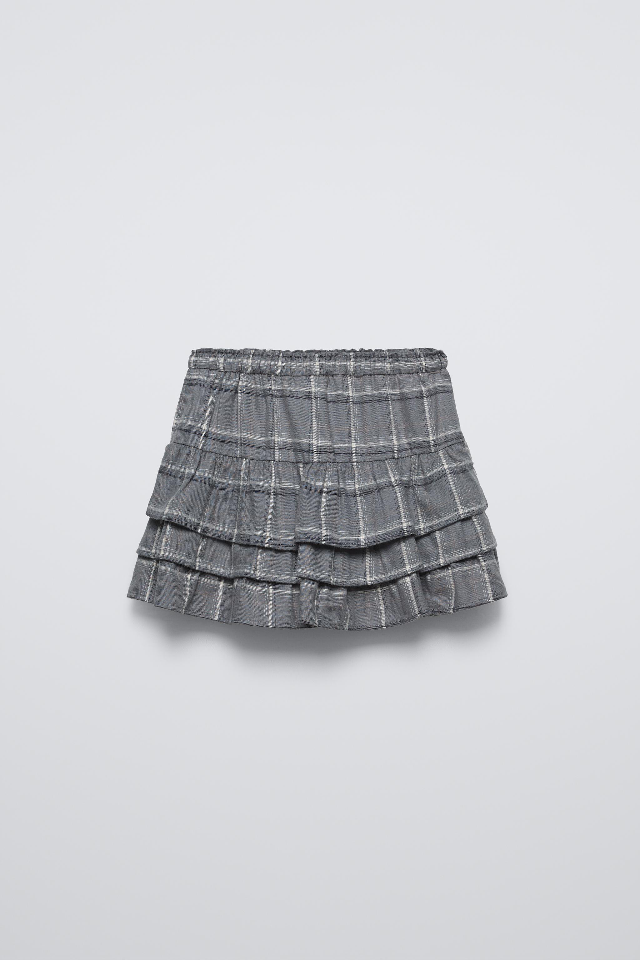 Pleated plaid mini skirt zara best sale