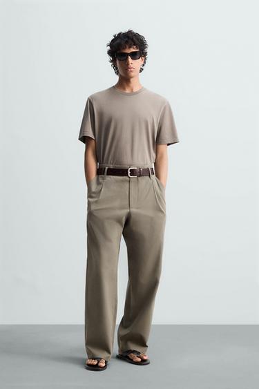 PANTALÓN WIDE FIT ALGODÓN - VISCOSA - Tierra de Zara - Imagen 0