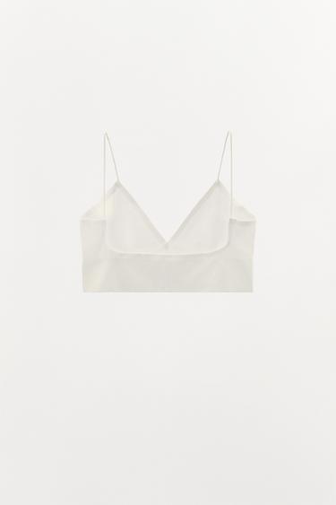 SEAMLESS TRIANGLE BRALETTE - White by Zara - Image 5
