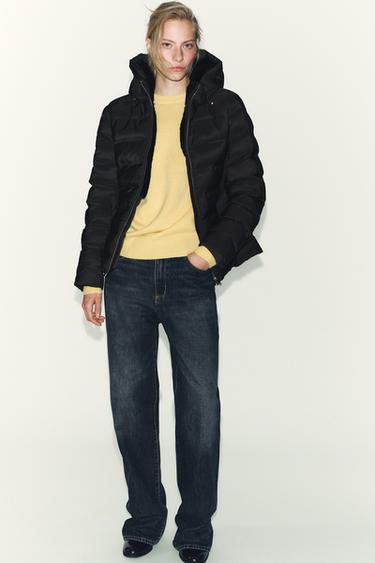 ANORAK COURT TAILLÉ DÉPERLANT ET COUPE-VENT - Noir de Zara