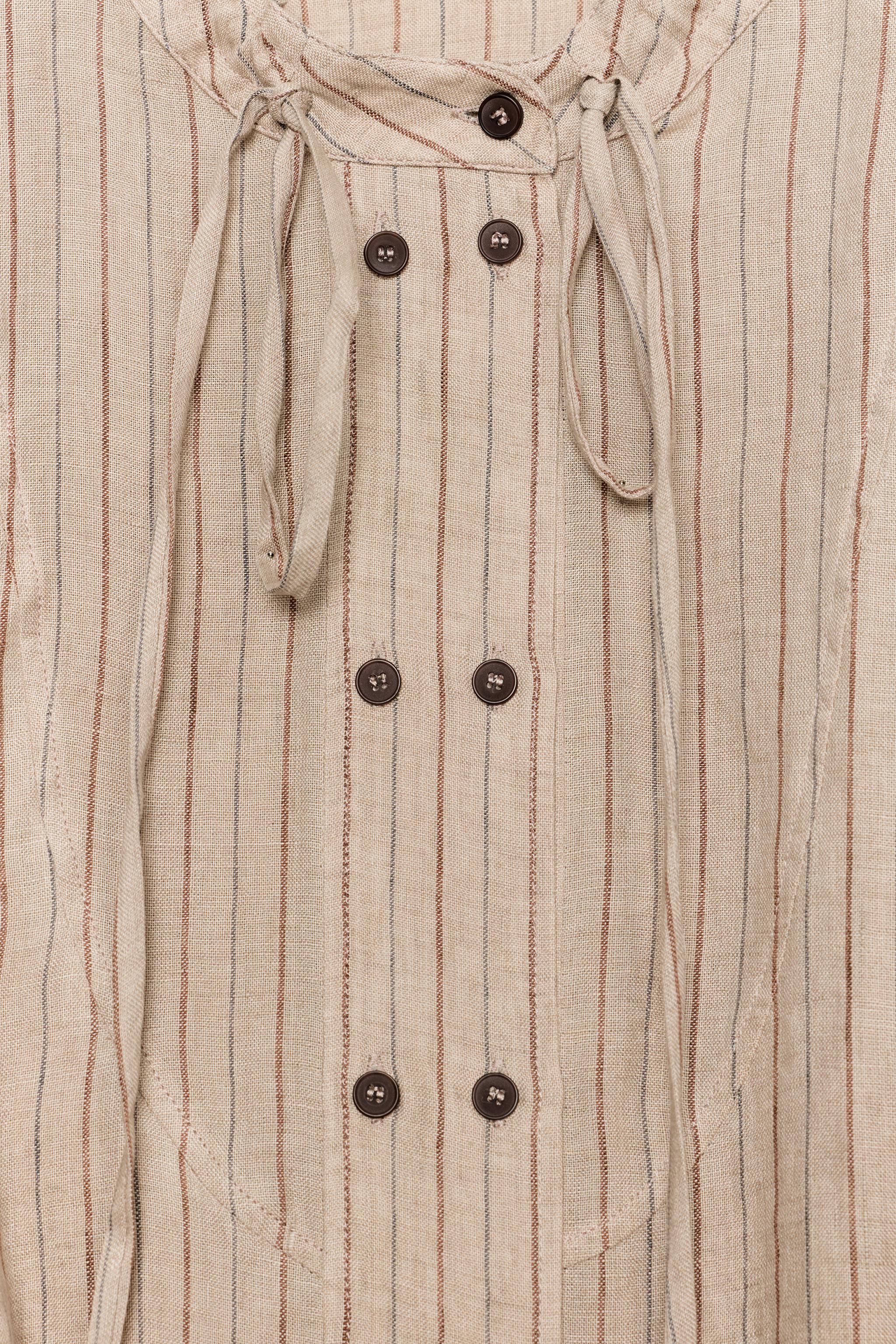 ZW COLLECTION STRIPED LINEN SHIRT