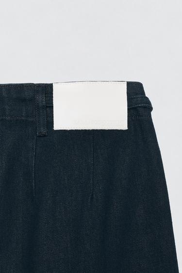 WIDE-LEG PLEATED JEANS SOSHIOTSUKI x ZARA - Indigo by Zara - Image 8