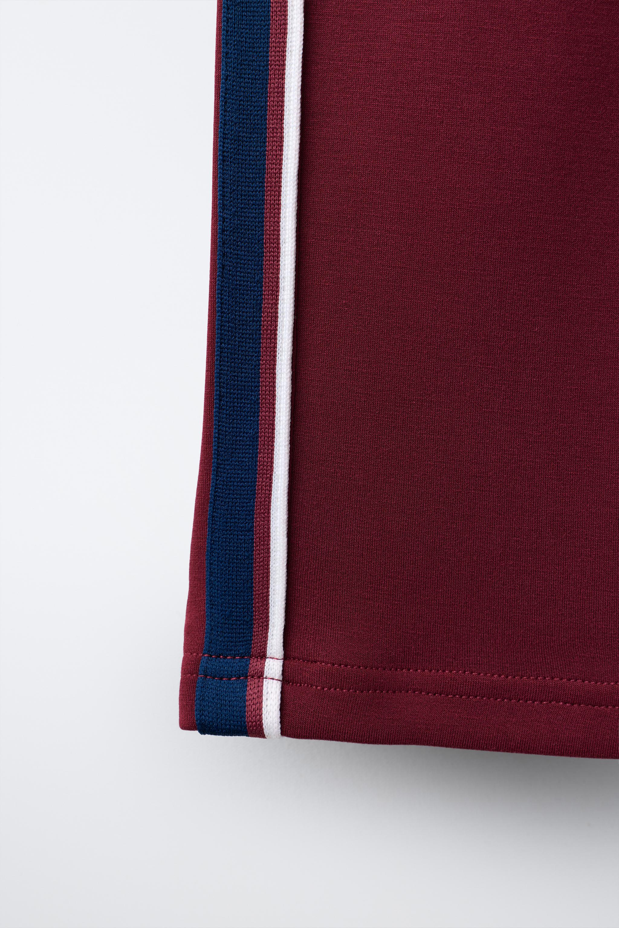 SPORTY CONTRAST PIPING TROUSERS