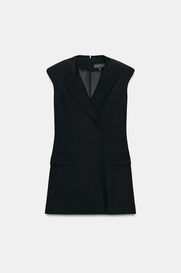 ROBE COURTE À ÉPAULETTES ZW COLLECTION ÉDITION LIMITÉE - Noir de Zara - Image 3