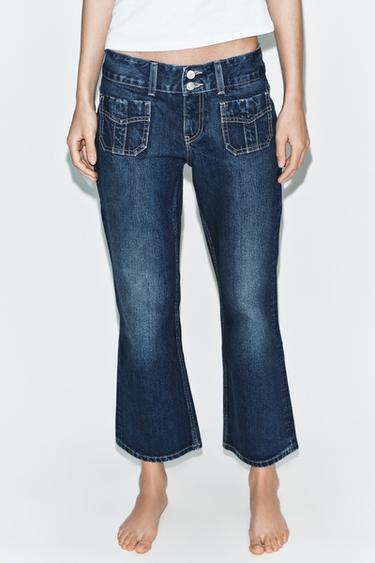 JEAN TRF TAILLE BASSE À POCHES - Bleu marine de Zara - Image 2