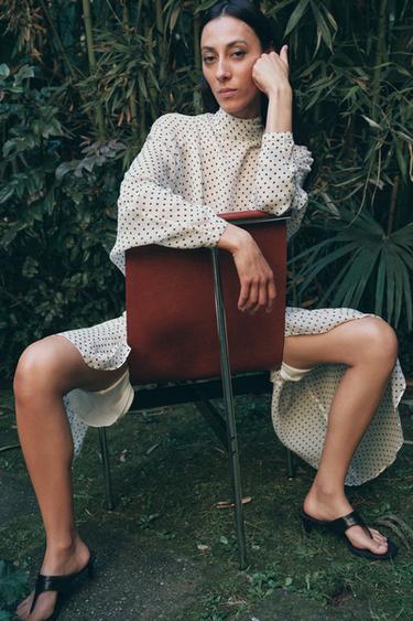 ZW COLLECTION POLKA DOT BLOUSE - Black / White by Zara - Image 5