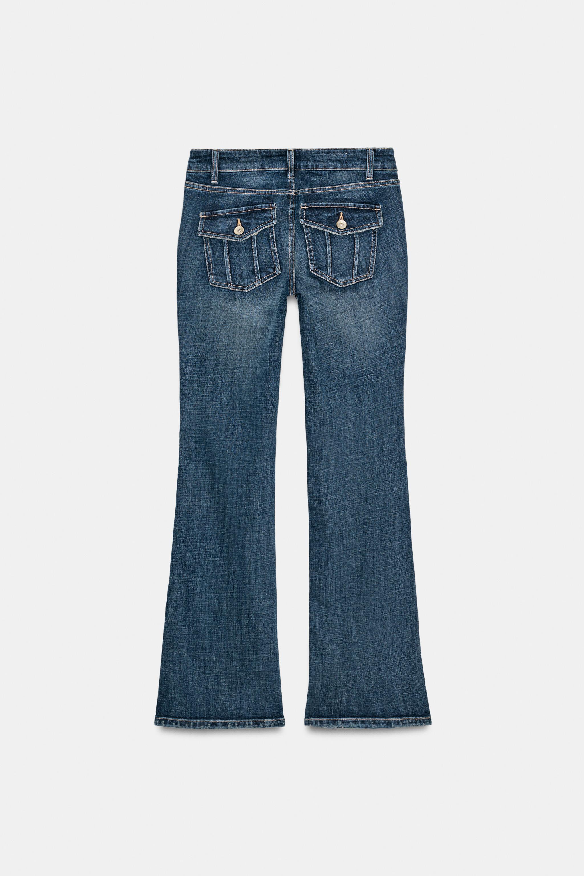 TRF ブーツカットローライズデニムパンツ - ホワイト | ZARA Japan / 日本