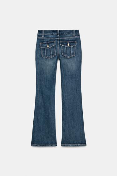 JEANS TRF BOOTCUT TAILLE BASSE - Bleu marine de Zara - Image 6