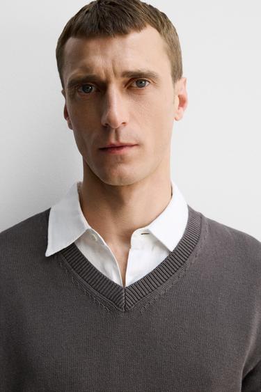 COTTON-LINEN LIMITED EDITION SWEATER - Brown by Zara - Image 5