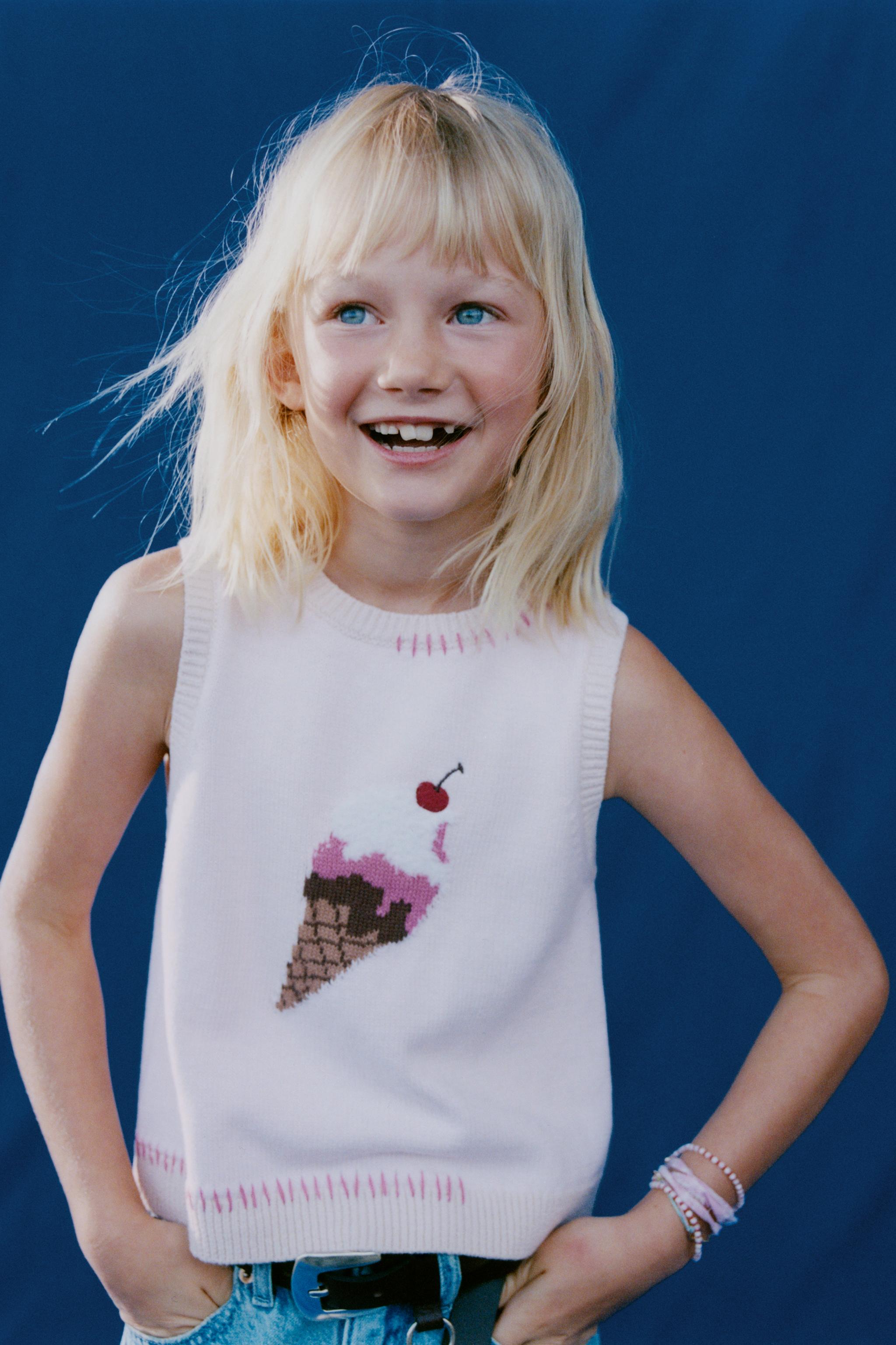 ICE CREAM PRINT KNIT VEST