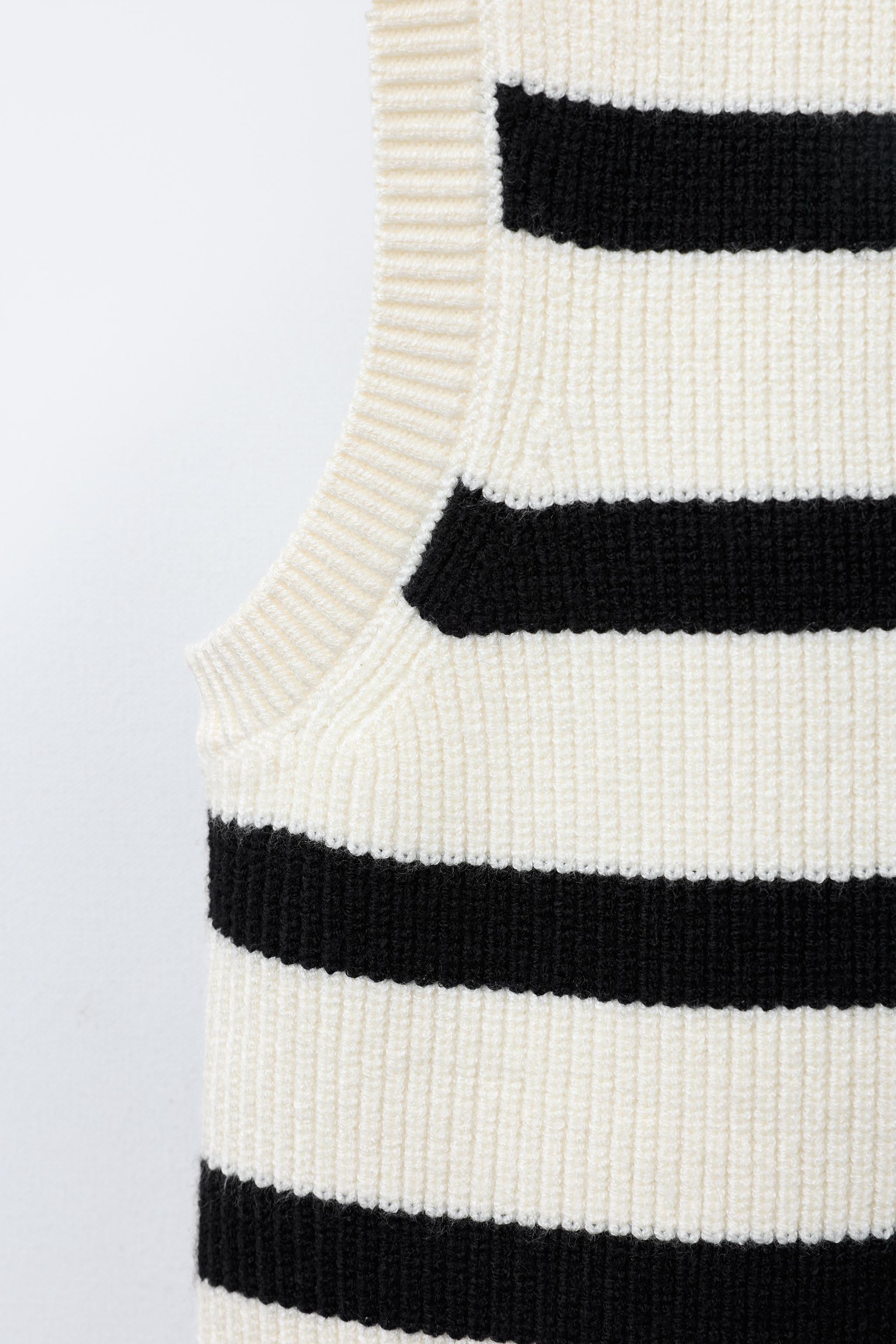 STRIPED KNIT VEST striped ZARA United States - Main Image
