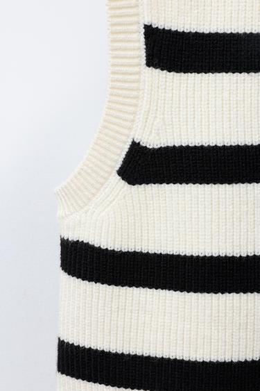 STRIPED KNIT VEST - striped by Zara - Image 3