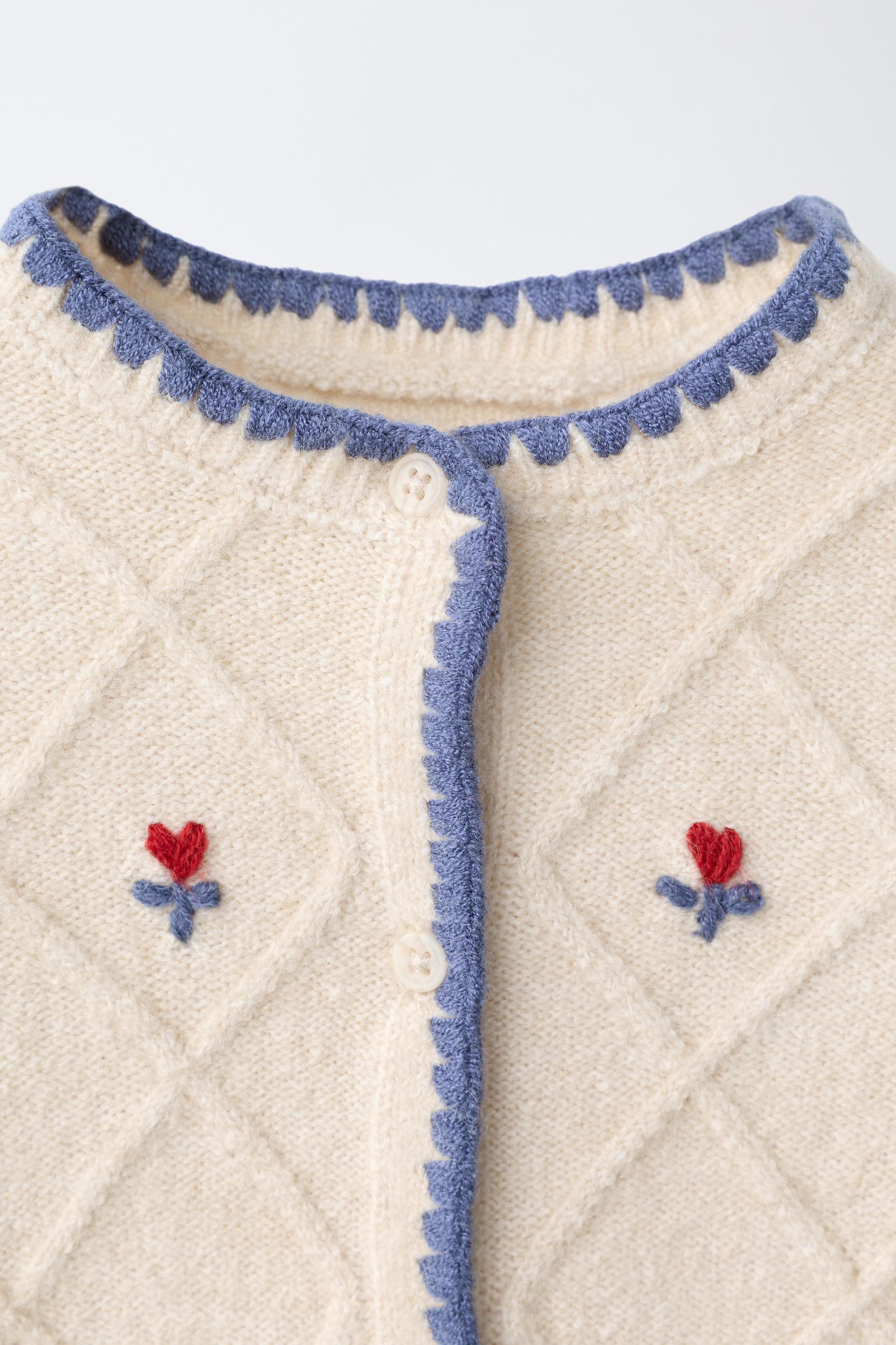 LONG KNIT JUMPSUIT WITH EMBROIDERED FLOWERS