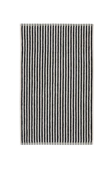 TWO-TONE STRIPED BATH MAT - Ecru / Black by Zara
