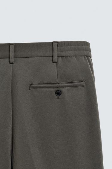 PANTALON FLUIDE COUPE DROITE - Kaki foncé de Zara - Image 8