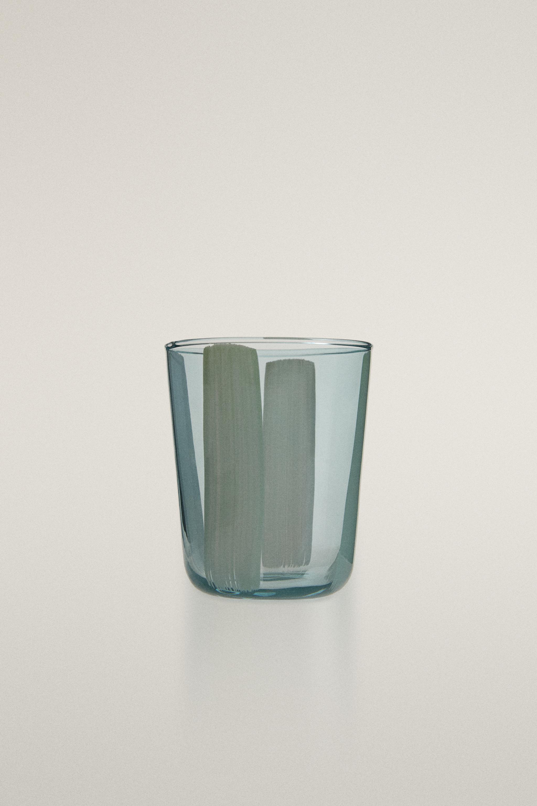 STRIPED GLASS TUMBLER
