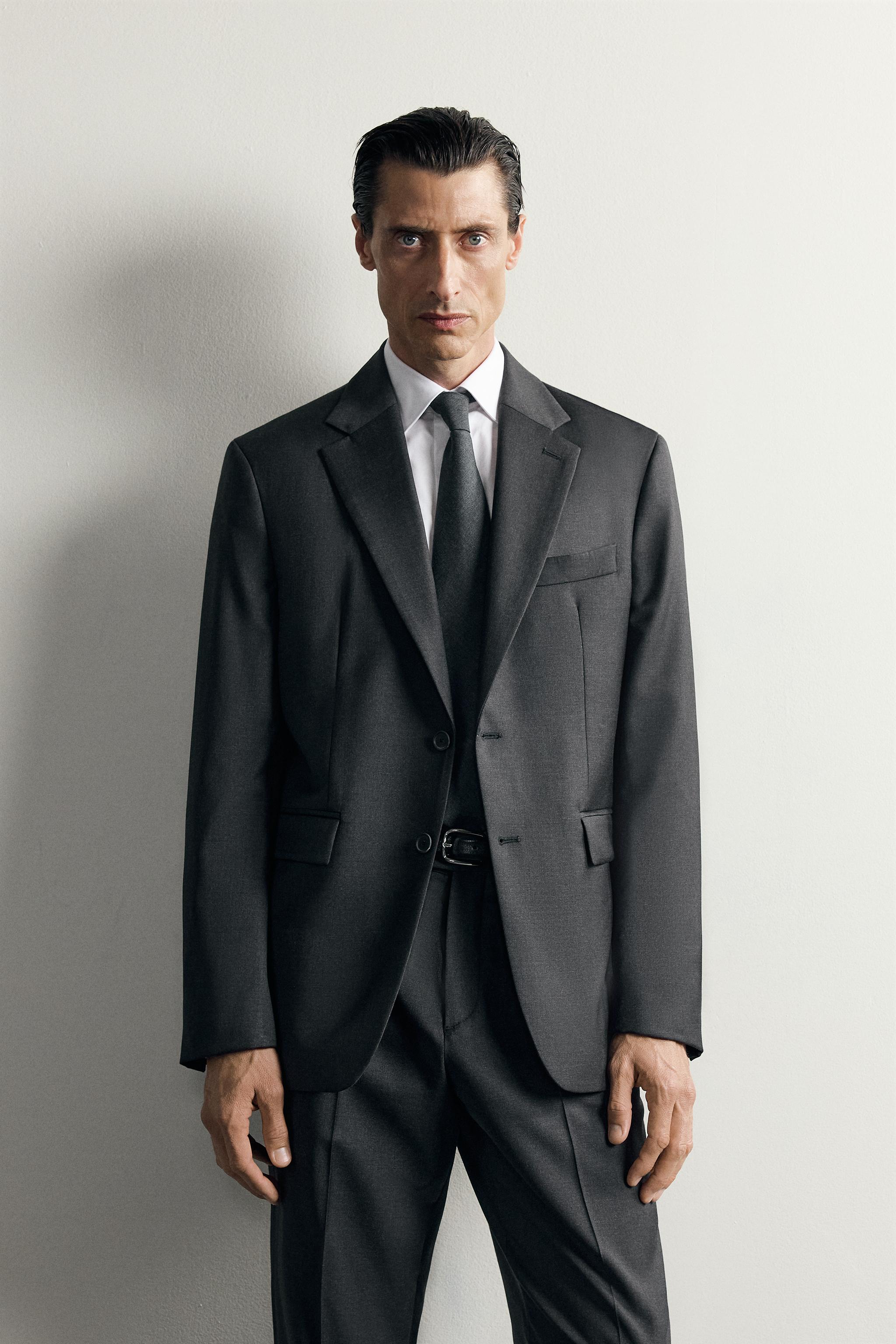Zara %100 YÜN TAKIM BLAZER görsel 2